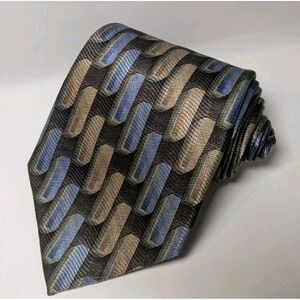 Van Heusen Silk Tie Multi Color Geometric‎ Men Necktie USA 58 x 3.75 Classic!